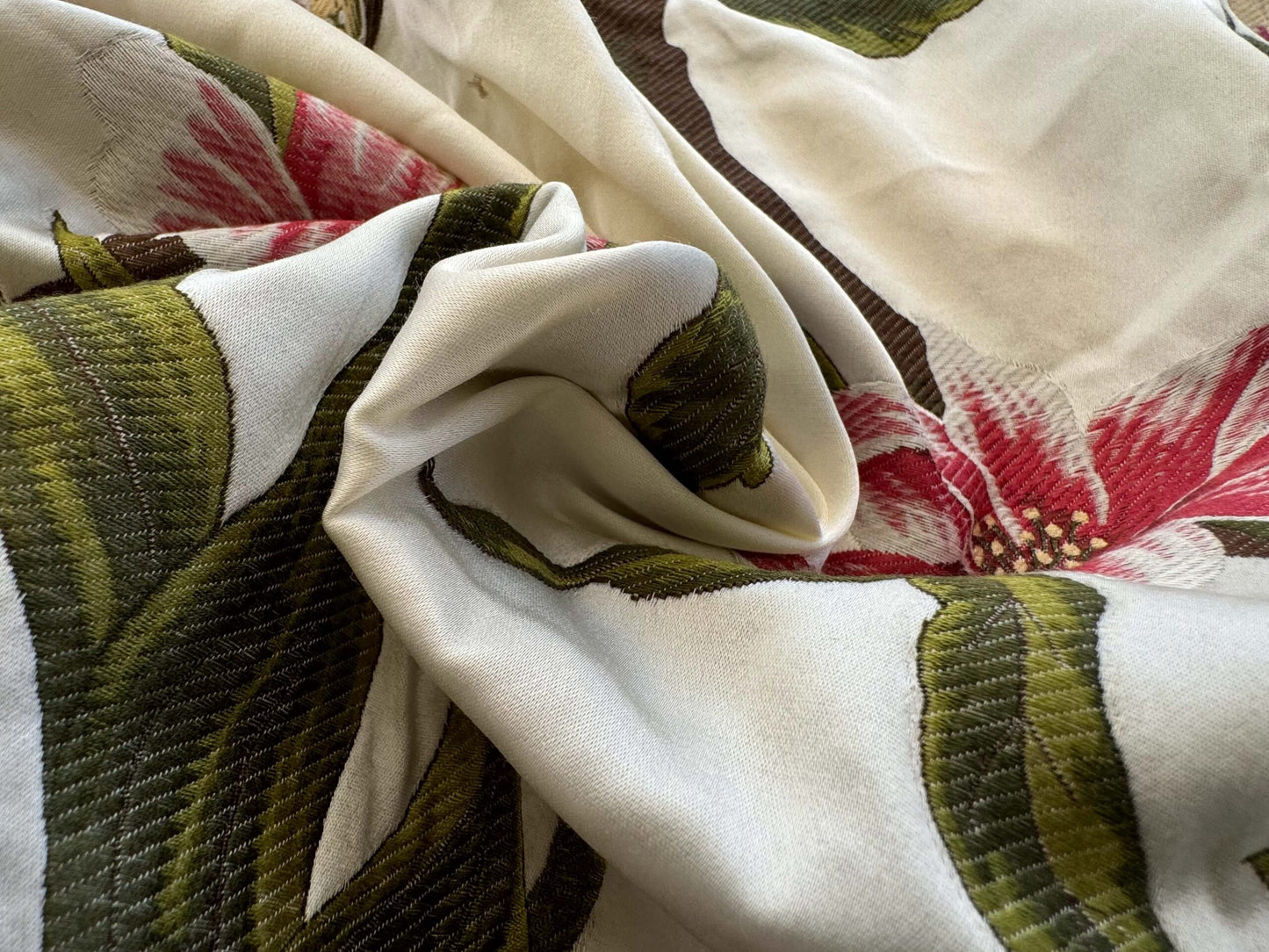 1.2yard Scalamandre Frida Kahlo Cream/multi Mexican Floral &amp; Fruits Frida Kahlo Old World Weavers Flower Lampas MSRP USD 546/y