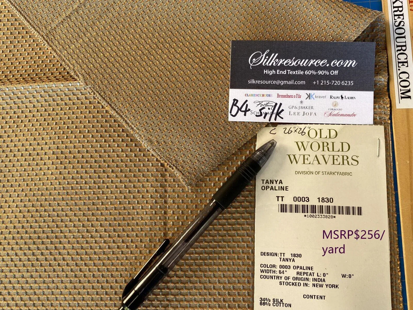11c Berkbox4 Scalamandre Silk Square Tanya Opaline