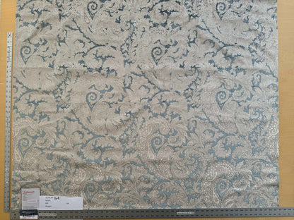 1.2yard Scalamandre Palermo Velvet Paisley Beryl Blue Printed Velvet Botanical Foliage MSRP USD610/y