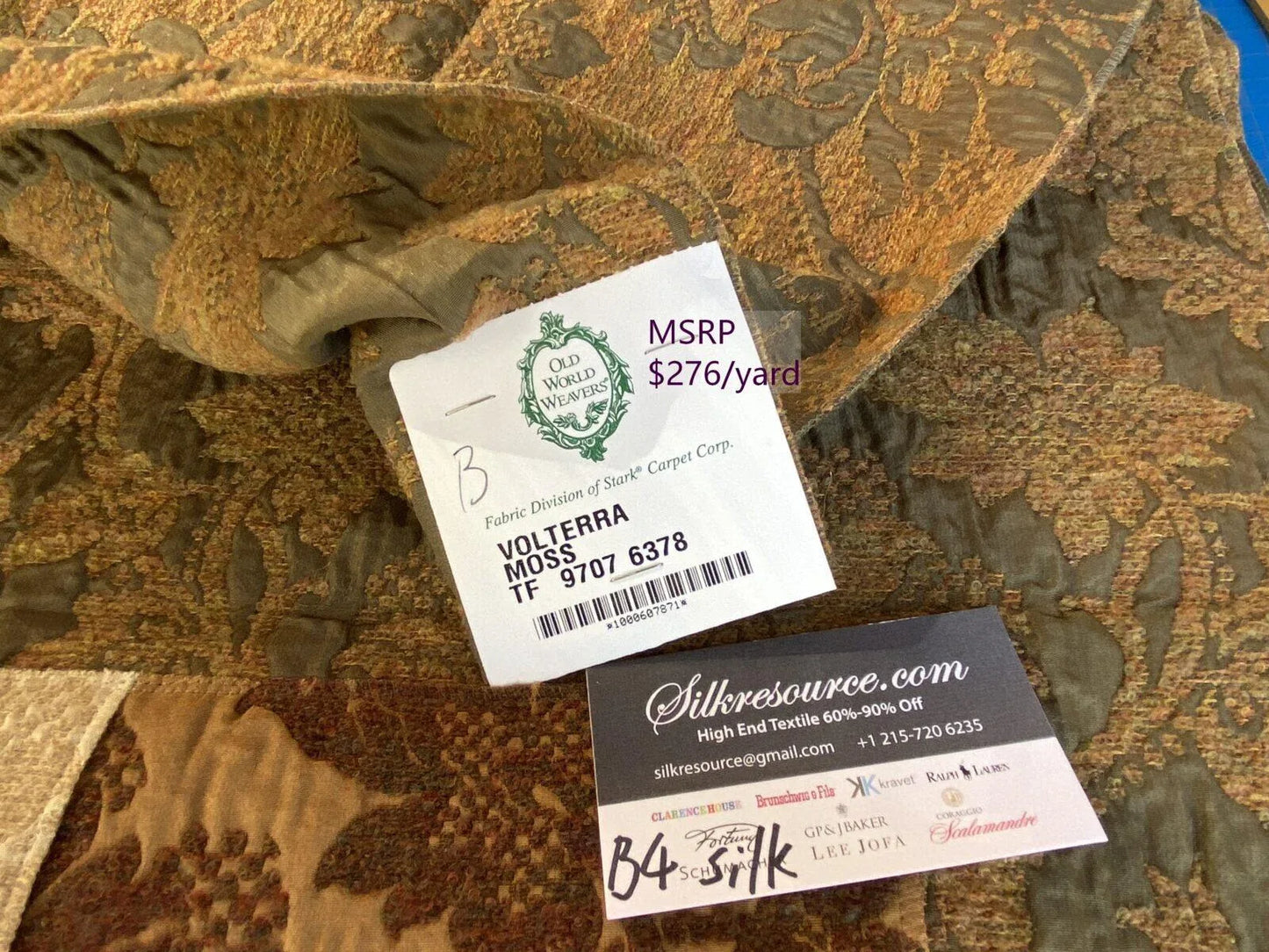 12b Berkbox4 Scalamandre Silk Square Volterra Moss