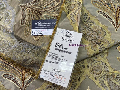 15 Berkbox4 Scalamandre Silk Square Darani Gravel 1.25y MSRP USD 436/yard