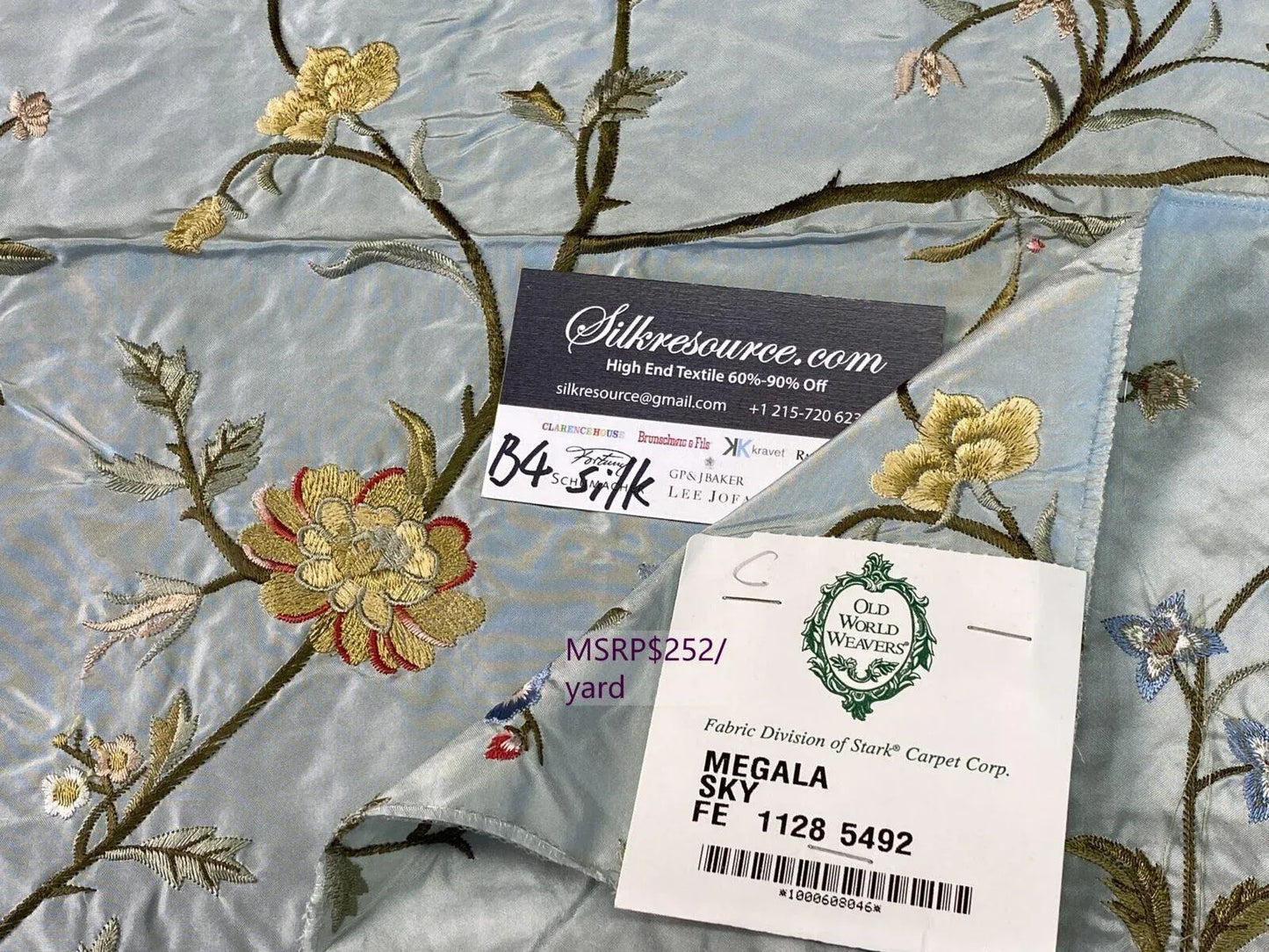 17c Berkbox4 Scalamandre Silk Square Megala Sky