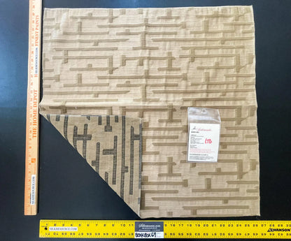 20 Berkbox69 27″x27″ Scalamandre TABLEAU Sand Beige Ovation Collection Jacquard Geometric Graphic