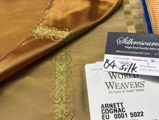 20g Berkbox4 Scalamandre Silk Square Arnett Cognac