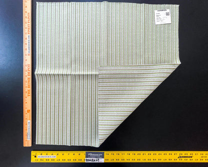 49 Berkbox69 27″x27″ Square Scalamandre HEARST Aqua Green Stripe Woven