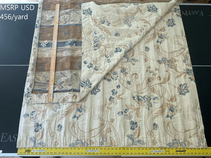 16 Berkbox48 2.5 yard  Scalamandre La Fiorentina Blue / Antique Yellow Lampases By Old World Weavers MSRP USD 456/y