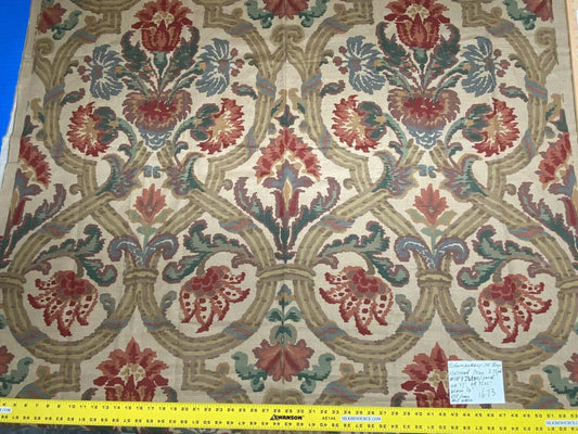 2.75yds Schumacher Jh Thorp Halstead In Sand Linen Print  Fabric MSRP USD 236/yard