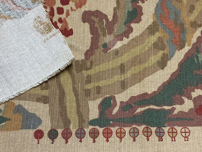2.75yds Schumacher Jh Thorp Halstead In Sand Linen Print  Fabric MSRP USD 236/yard