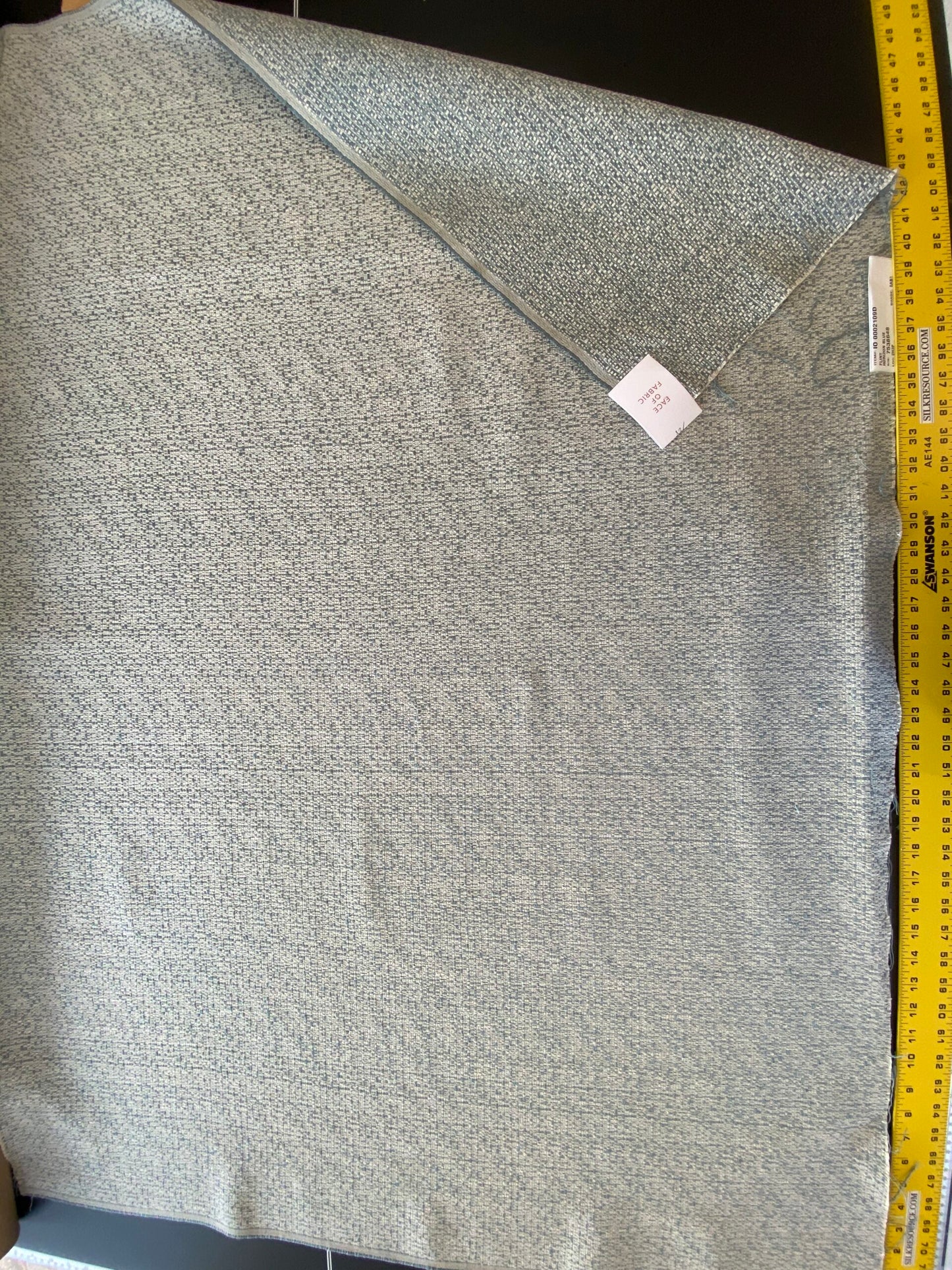 1y Scalamandre Flint Horizon Blue Strie Texture Solid MSRP USD266/y