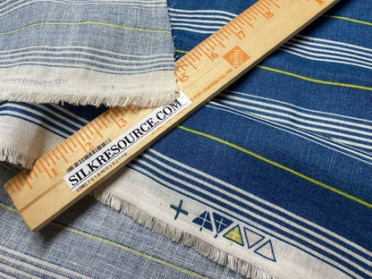 4yds Vervain Esperance Ikat Linen Fabric In Teal Blue 100% Linen MSRP USD 116/Y