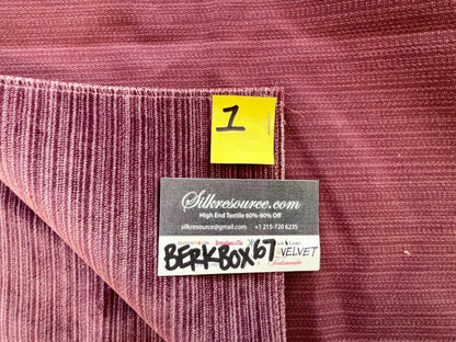 1 Berkbox67 27"x 27" Square Scalamandre NOBEL PURPLE MAGIC Plains Texture Velvet MSRP USD186
