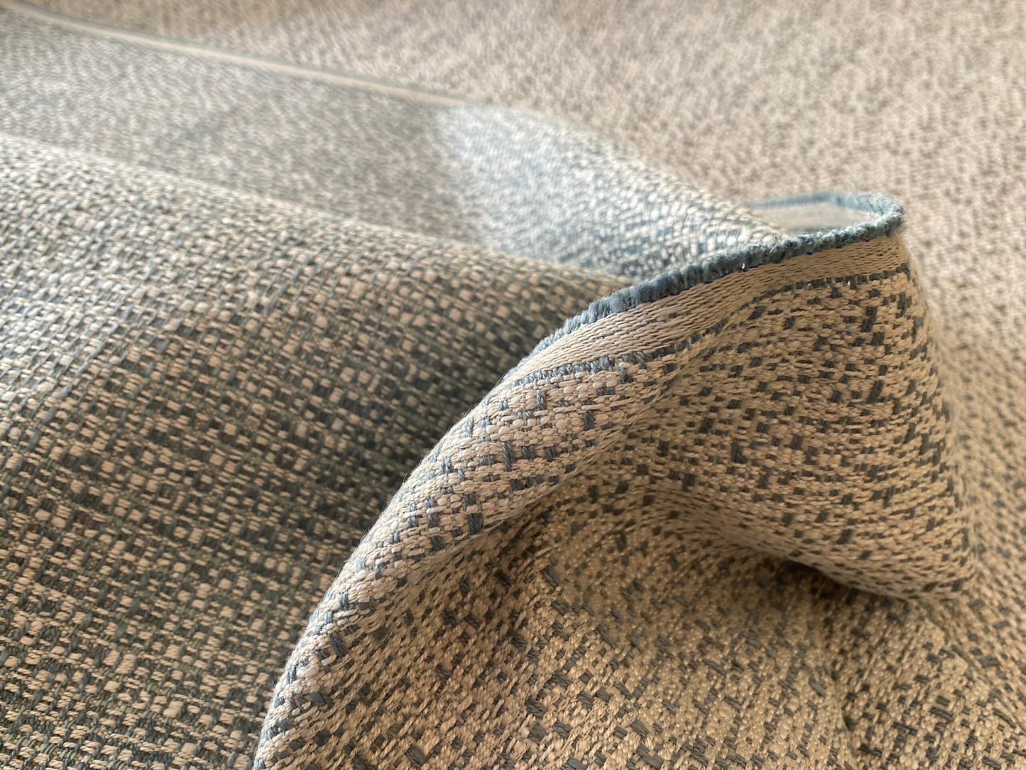 1y Scalamandre Flint Horizon Blue Strie Texture Solid MSRP USD266/y