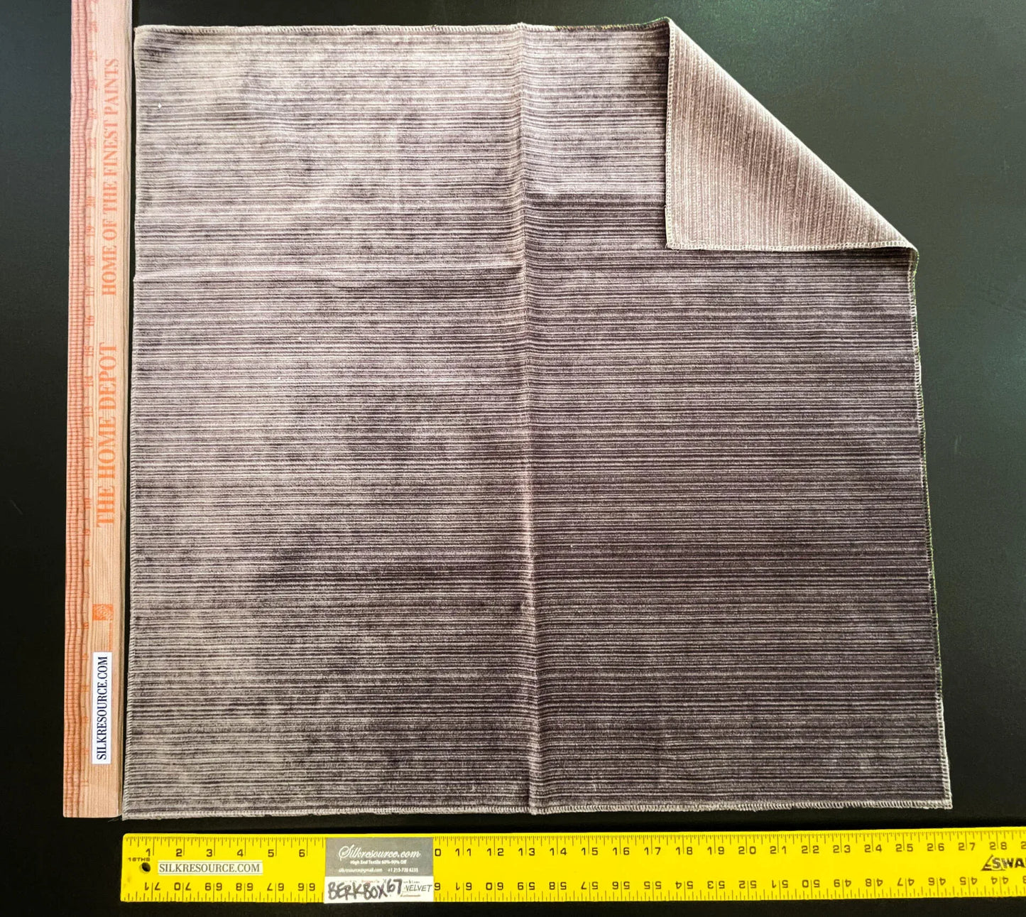 3 Berkbox67 27"x 27" Square Scalamandre NOBEL NIGHT SHADE Deep Purple Plains Texture