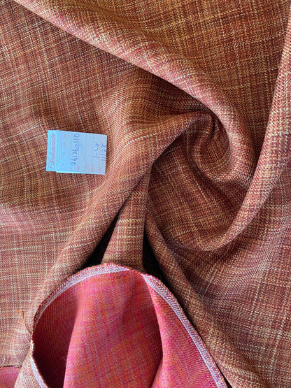 1y Scalamandre Flip Spice Red Strie Texture Solid MSRP USD190/y