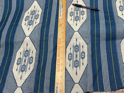 4yds Vervain Esperance Ikat Linen Fabric In Teal Blue 100% Linen MSRP USD 116/Y
