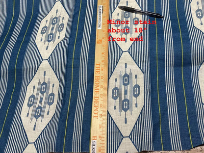 4yds Vervain Esperance Ikat Linen Fabric In Teal Blue 100% Linen MSRP USD 116/Y