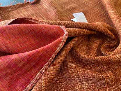 1y Scalamandre Flip Spice Red Strie Texture Solid MSRP USD190/y