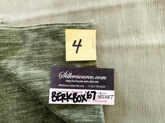 4 Berkbox67 27"x 27" Square Scalamandre NOBEL Deep Green Plains Texture