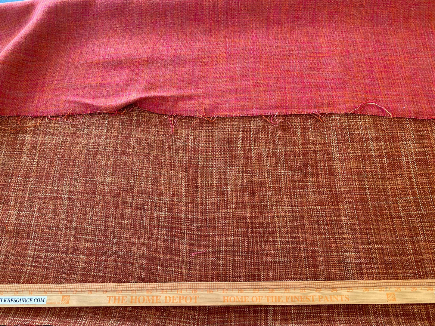 1y Scalamandre Flip Spice Red Strie Texture Solid MSRP USD190/y