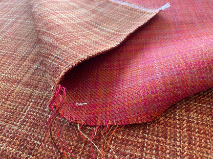 1y Scalamandre Flip Spice Red Strie Texture Solid MSRP USD190/y