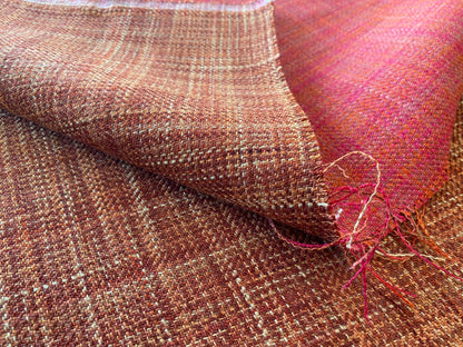 1y Scalamandre Flip Spice Red Strie Texture Solid MSRP USD190/y