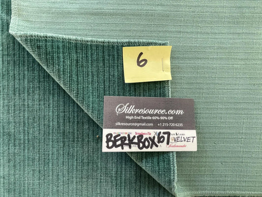 6 Berkbox67 27"x 27" Square Scalamandre NOBEL NORTH ATLANTIC Deep Green Plains Texture