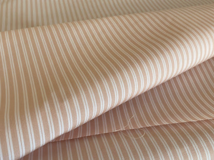 1.7yard Scalamandre Kent Stripe Petal Pink White Cotton