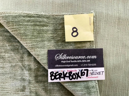 8 Berkbox67 27"x 27" Square Scalamandre Velvet Deep Green Plains Texture