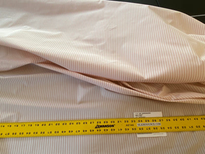 1.7yard Scalamandre Kent Stripe Petal Pink White Cotton