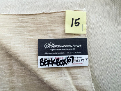 15 Berkbox67 26"x 26" Square Scalamandre Velvet Biege Plains Texture