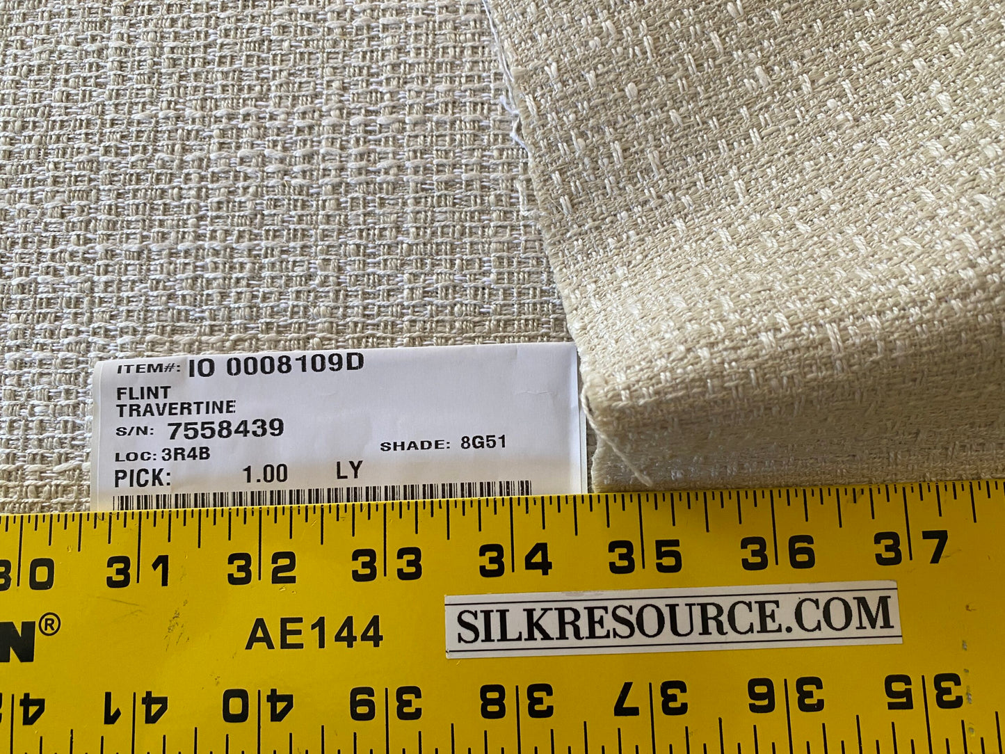 1y Scalamandre Flint Travertine Beige Strie Texture Solid MSRP USD266/y