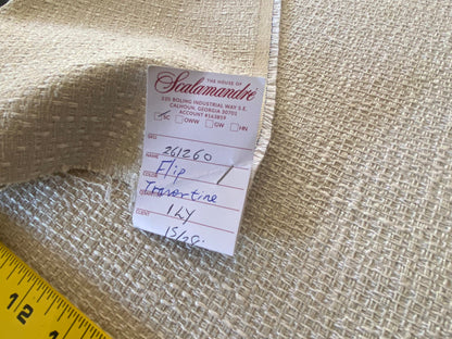 1y Scalamandre Flint Travertine Beige Strie Texture Solid MSRP USD266/y