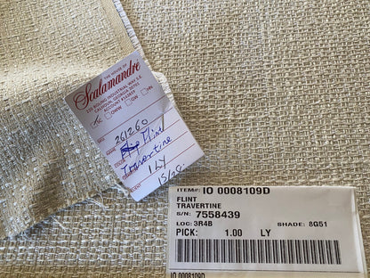 1y Scalamandre Flint Travertine Beige Strie Texture Solid MSRP USD266/y