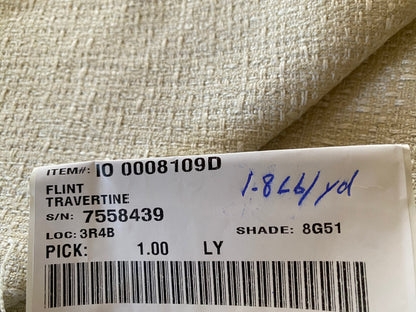 1y Scalamandre Flint Travertine Beige Strie Texture Solid MSRP USD266/y