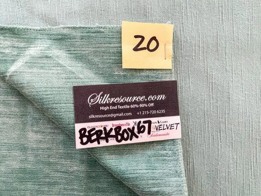 20 Berkbox67 27x 27" Square Scalamandre Velvet Light Blue Plains Texture