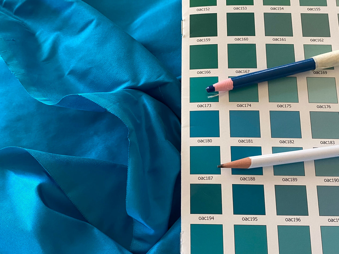 High end Shangri-la 100% Silk Dupionni Peacock Blue Radiance