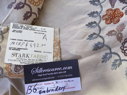 5a Berkbox6 Scalamandre Embroidery Square Jessie Embroidery MSRP USD 456/Y