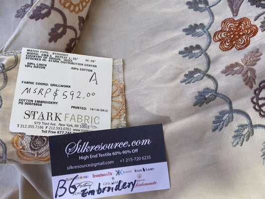 5a Berkbox6 Scalamandre Embroidery Square Jessie Embroidery MSRP USD 456/Y