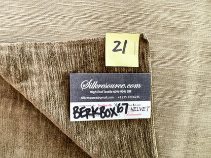21 Berkbox67 27x 27" Square Scalamandre Velvet Brownish Plains Texture