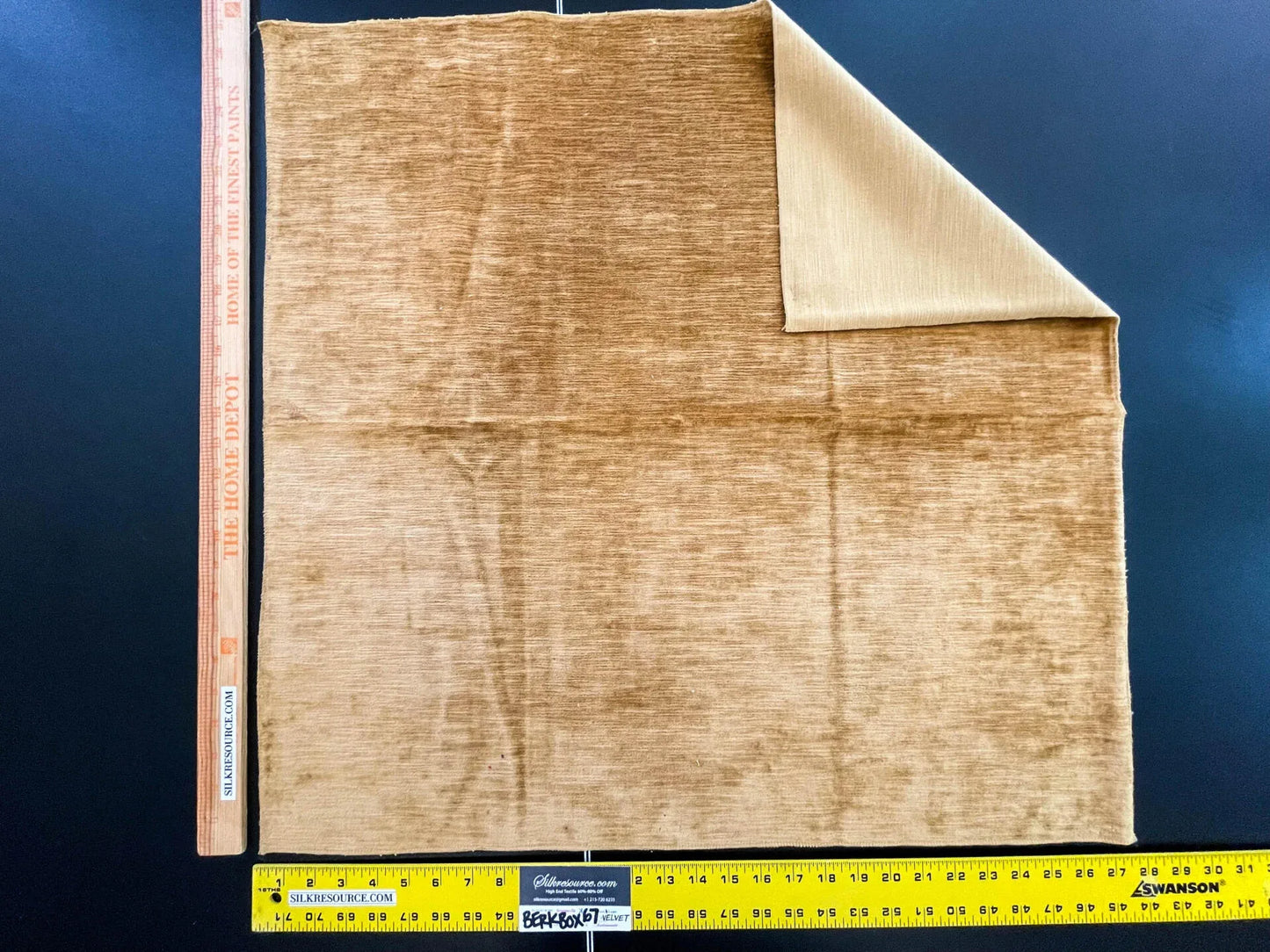 23 Berkbox67 27x 27" Square Scalamandre Velvet Light Brown Plains Texture