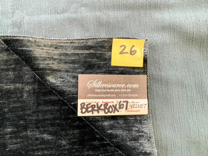 26 Berkbox67 28x 28" Square Scalamandre Velvet Gray Plains Texture