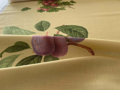 By Vertical Repeat 40 Inches Scalamandre Les Fruits Multi on Maize Grape Strawberry Cherry Plum Pear Blue MSRP USD 220/Y