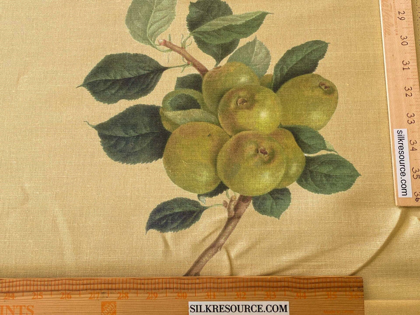 By Vertical Repeat 40 Inches Scalamandre Les Fruits Multi on Maize Grape Strawberry Cherry Plum Pear Blue MSRP USD 220/Y