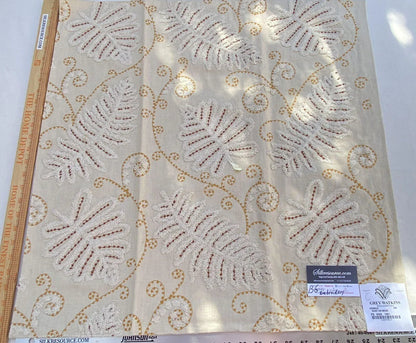 7a Berkbox6 Scalamandre Embroidery Square Fossils Rust Red MSRP USD 372/Y