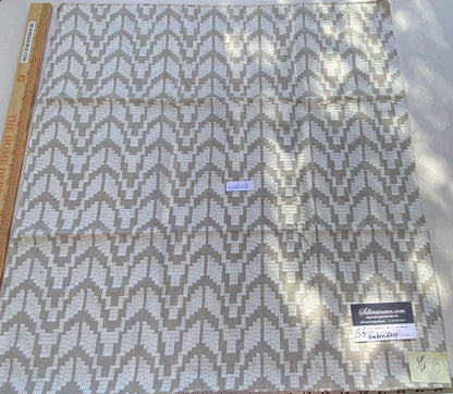 10b Berkbox6 Scalamandre Embroidery Square Chevron Embroidery Grey MSRP USD 204/Y