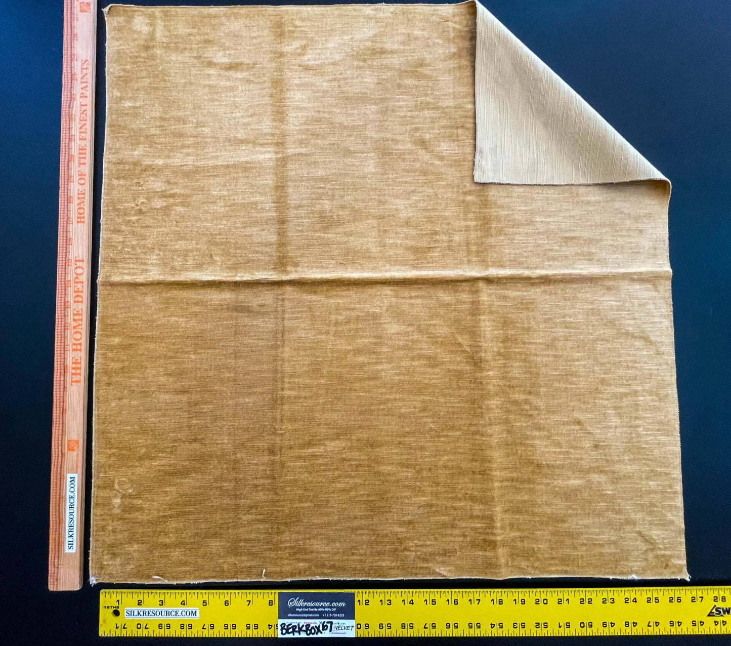 38 Berkbox67 27x 27" Square Scalamandre Velvet Brown Plains Texture