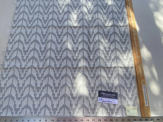 13b Berkbox6 Scalamandre Embroidery Square Chevron Embroidery Taupe 27103-4 MSRP USD 204/Y