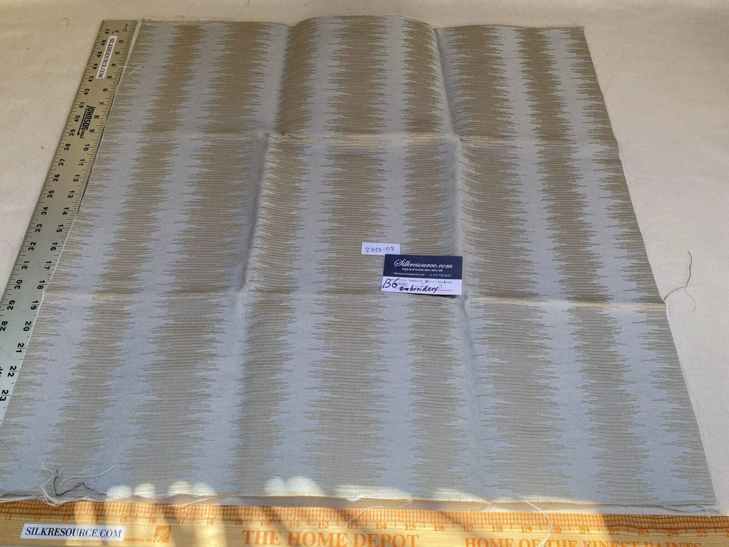 16 Berkbox6 Scalamandre Embroidery Square Konya Ikat 27138-02 Gold MSRP USD 192/Y