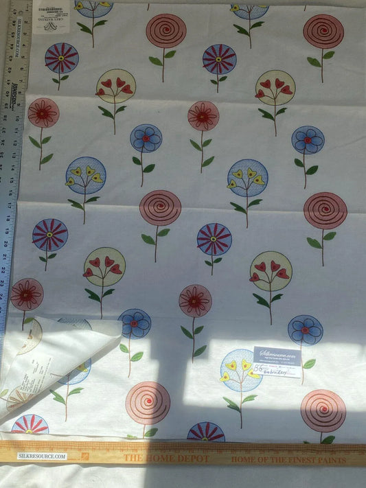 20 Berkbox6 Scalamandre Embroidery Square Fancy Work Flower Power MSRP USD 200/Y