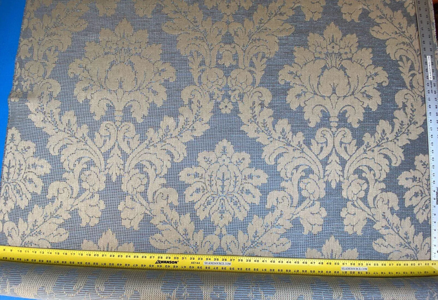 Scalamandre Old World Weavers Lucretia Damask Bluestone  Blue Heavy Renaissance Damask MSRP USD 300/Y